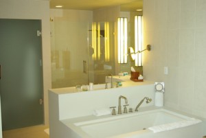 One of the bathrooms in the suite