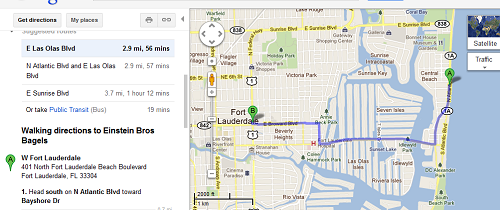 walking map for Ft. Lauderdale