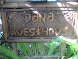 Dana Guesthouse sign