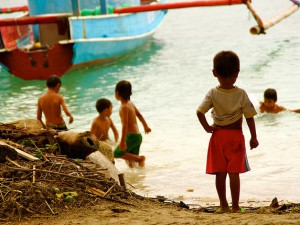 Gili Air boy overlooking the sea