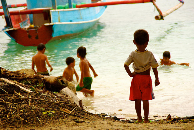 Gili Air boy overlooking the sea