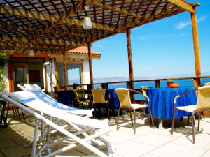 The terraza at Posada BellaMare