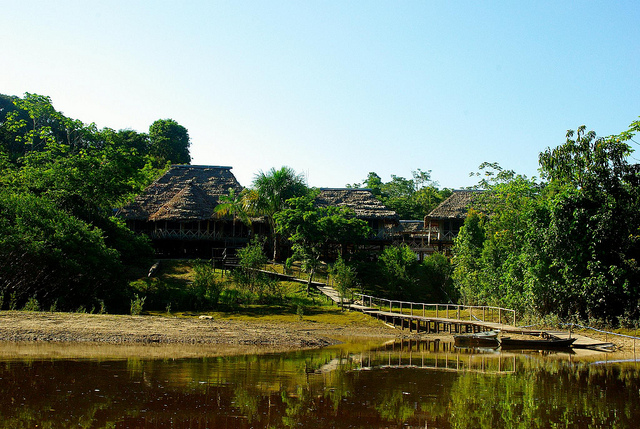 lodge in amazon jungle