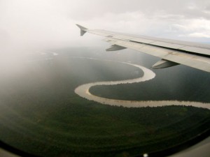 Amazon river from a plane