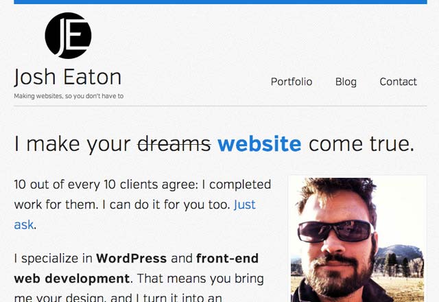 josh eaton website developer