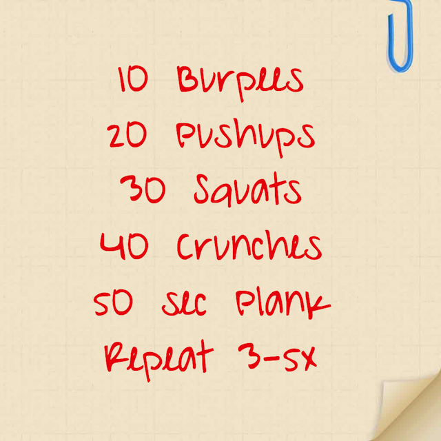 Travel Workout for April